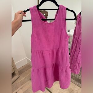 Pink gauze dress